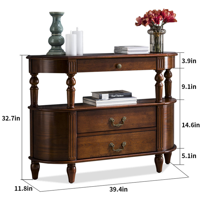 Volkher, 32.7" H x 39.4" W x 11.8" D, Brown