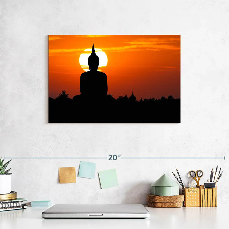 Silhouette de Bouddha géant Kerrick, H 8 po x l 12 po