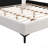 Chic Boucle Upholstered King Bed With Integrated Reading Lights And Functional Headboard Shelves
