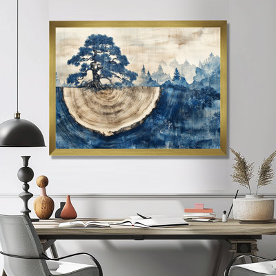 Art japonais sur toile, «Samarai Landscape Serenity I», Japon