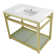 Quadras Ceramic Rectangular Console Bathroom Sink with Overflow