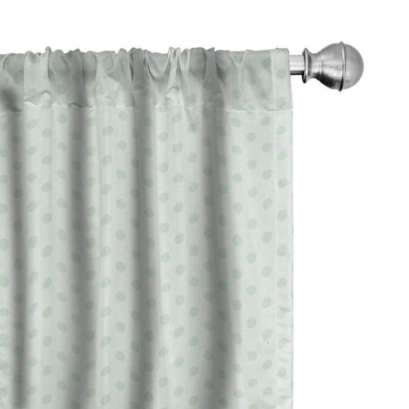 Polka Dot Semi-Sheer Rod Pocket Curtain Panels, 28" x 63"