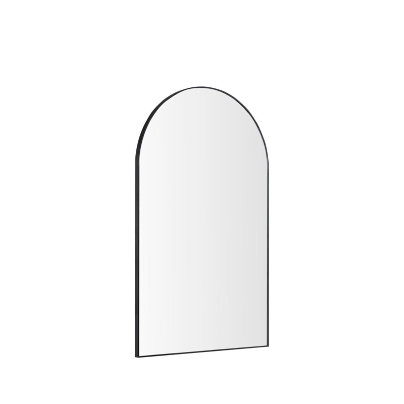 Wall Mirror 40*30 Inch Metal Framed Arched Mirror Metal Framed Mirror Round Vanity Mirror Dressing Mirror, For Bathroom, Living Room, Bedroom Wall Decor(Horizontal & Vertical)