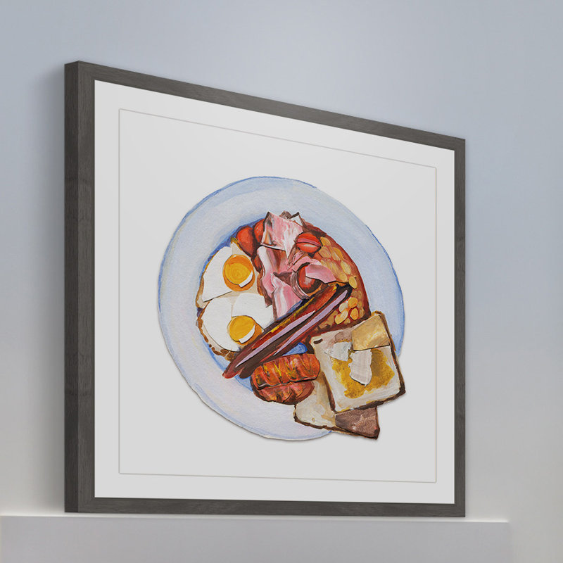 « sunday brekky », reproduction d’art encadrée, H 12 po x l 12 po x P 1,5 po