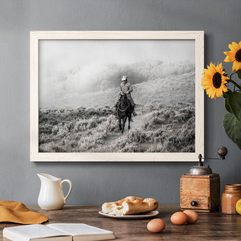 Cowboy, impression sur toile encadrée, Blanc, H 26 po x l 38 po x P 1,5 po