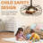 19" Caged Ceiling Fan W/light, W/hanging Rod, Flush Mount W/4 Bulbs.