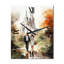 Couple, amour, chapelle de mariage, aquarelle rustique - paysage romantique, horloge murale-99639030