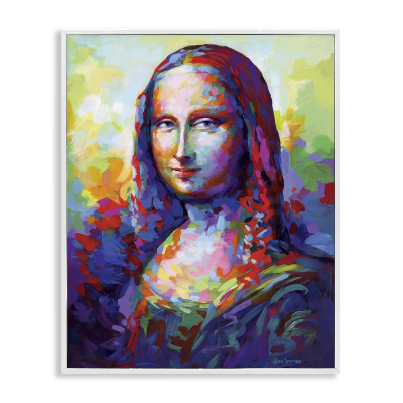Peinture abstraite classique, giclée par Leon Devenice, Estampe numérique encadrée blanc bord de mer, H 14 po x l 11 po
