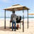 Dark Brown Outdoor Grill Gazebo  8' X 5' Gazebo Shelter-125104497