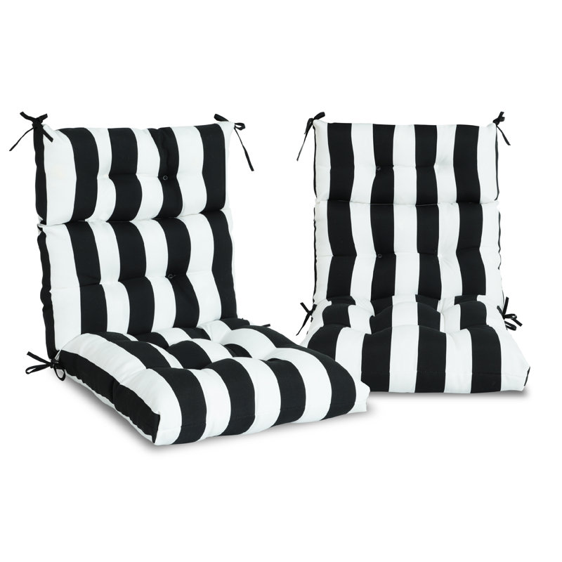 Adirondack Chair Cushion, Rocking Chair Cushion 22''X 4'' Inch, High Back Patio Cushions Of Upper And Lower With Ties, Sunscreen And Fade-Resistant