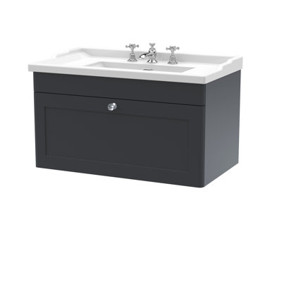 Classique 820mm Single Bathroom Vanity with Drop In Vitreous China Basin