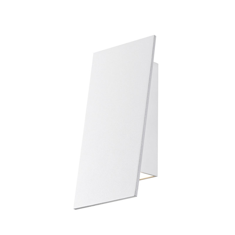 Angled Plane LED Outdoor Sconce, White