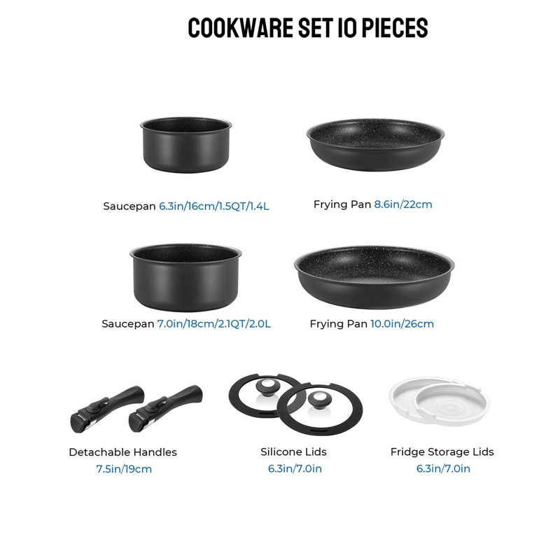 10 - Piece Aluminum Cookware Set