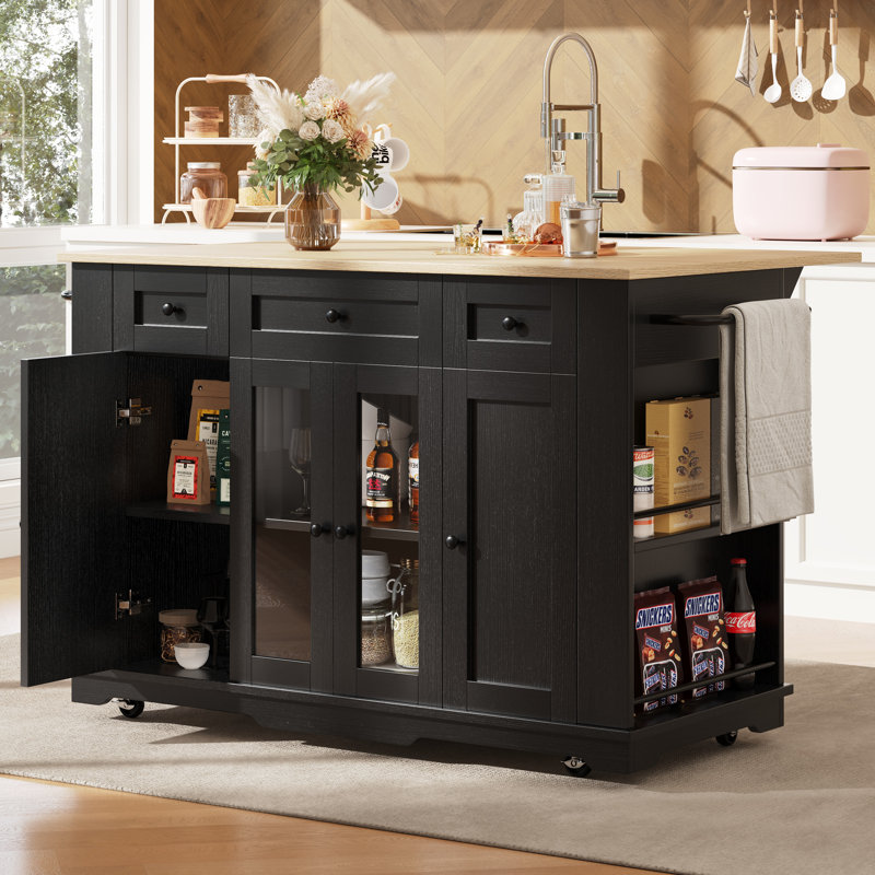 Kitchen Island, Black