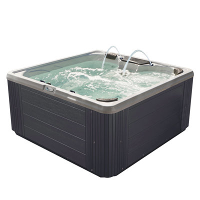 Adelaide 5-6 Person 30-Jet Lounger Plug and Play Hot Tub with Ozonator and LED Lighting 