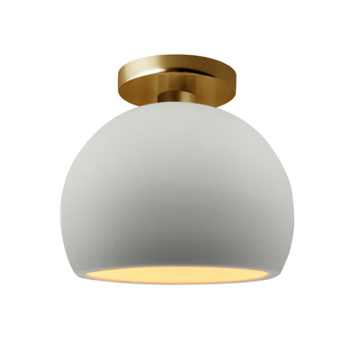 Single Light Ceramic LED Semi Flush Mount