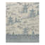 Rug & Kilim’S Distressed Chinese Pictorial Rug In Blue And Off-White Tones