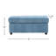 Repose-pieds rembourré Roundhill Furniture Wilson, bleu côtier-131438719
