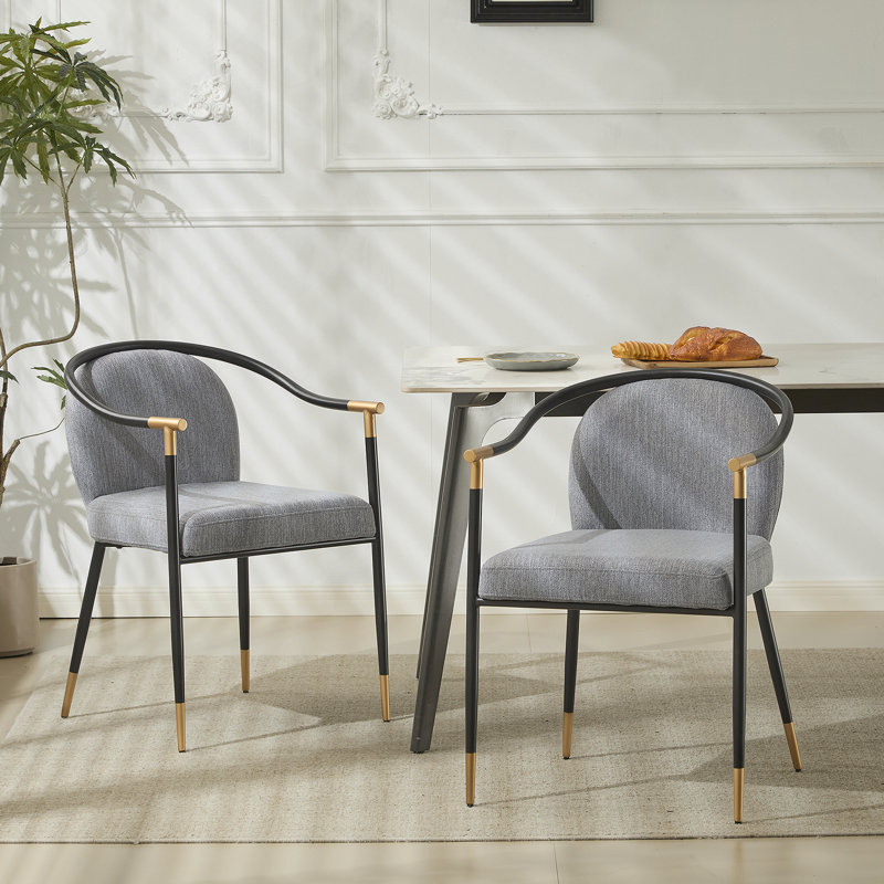 Chaise rembourrée Modern, Gris