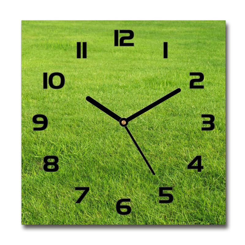 Hennecy Glass Wall Clock, Black/Green