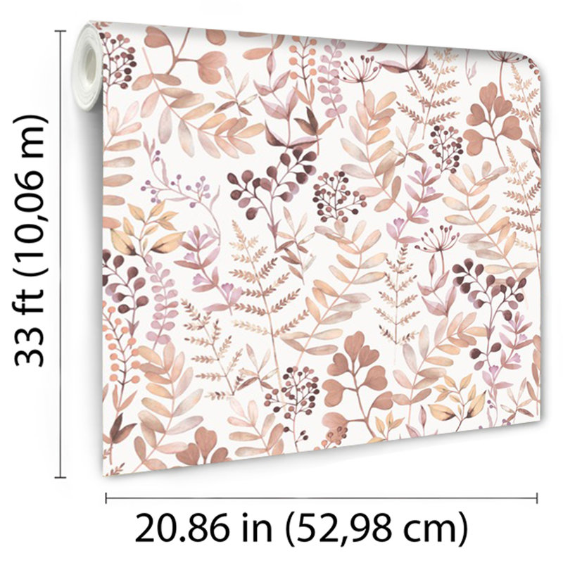 Papier peint rose Olivia, Pink