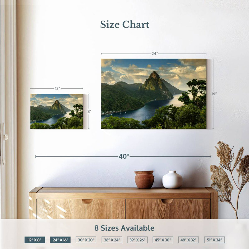 Kavia Saint Lucia Piton View, 16" H x 24" W