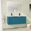 Meuble-lavabo flottant mural 48 po avec plateau en résine et porte à fermeture en douceur 48 po-508781332