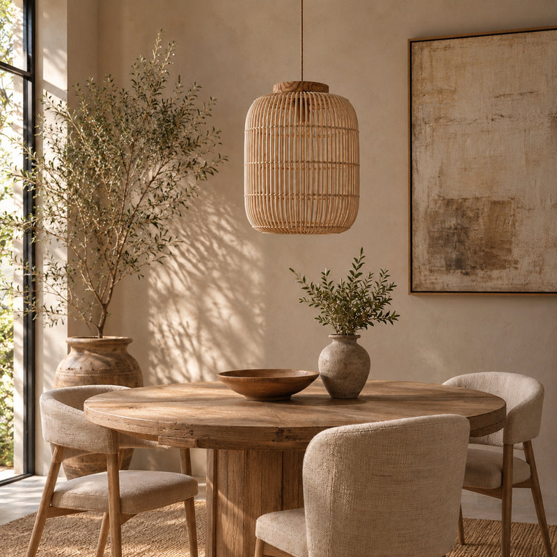 Nuella Handwoven Rattan Pendant Light Shade