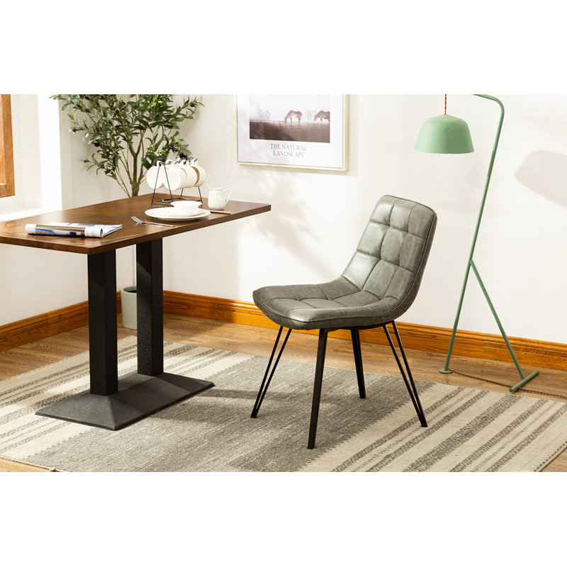 Chaise d'appoint rembourrée Belkis, Gris