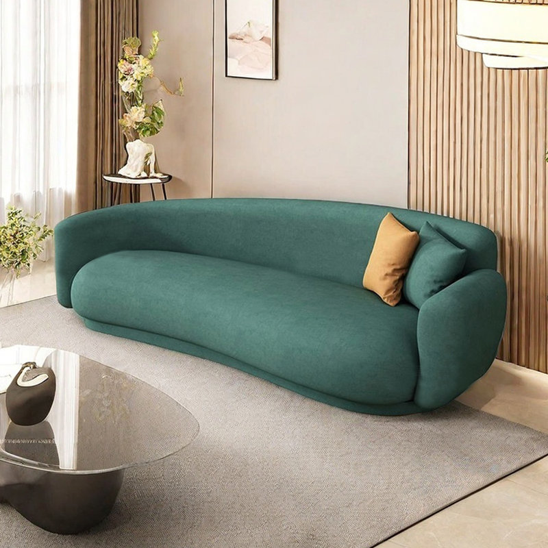 Méridiennes courbées cyan Living Room, Orienté à droite
