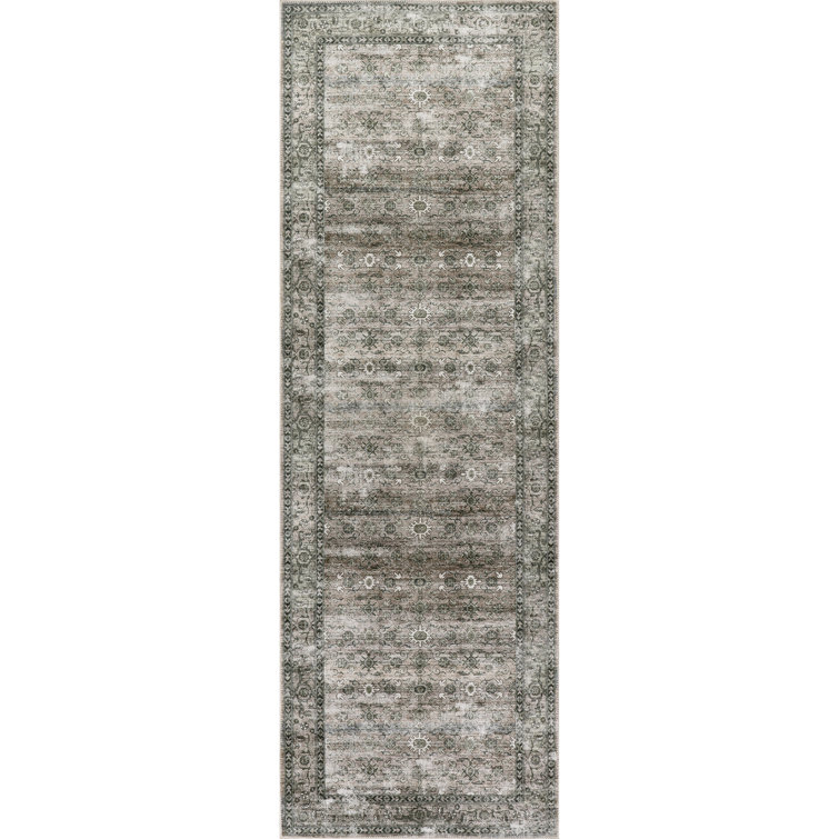 Vegas SplashGuard Medallion Machine Washable Area Rug