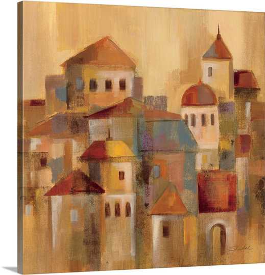 « ii » par silvia vassileva,, reproduction d’art sur toile Old Town, H 16 po x l 16 po x P 1,25 po