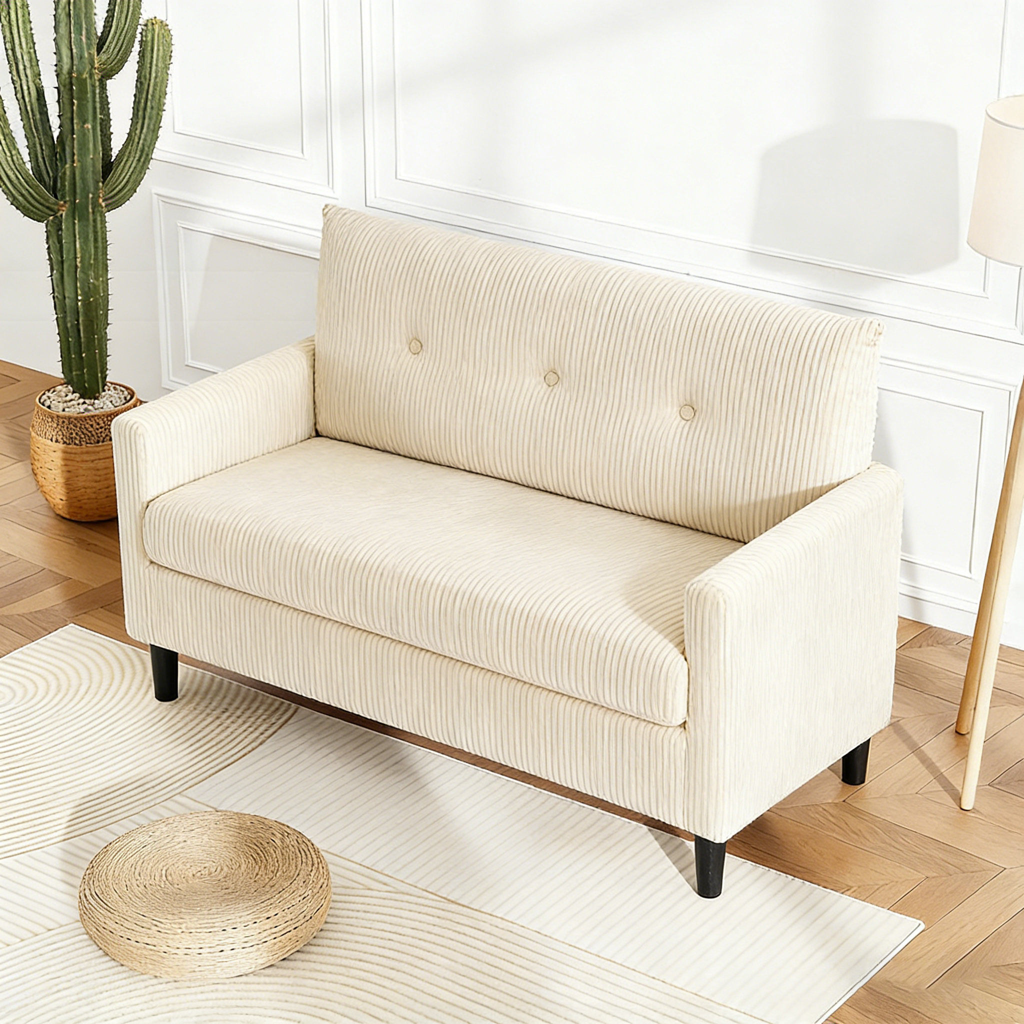 George Oliver Embrace Supreme Relaxation: 50" Loveseat With Plush ...
