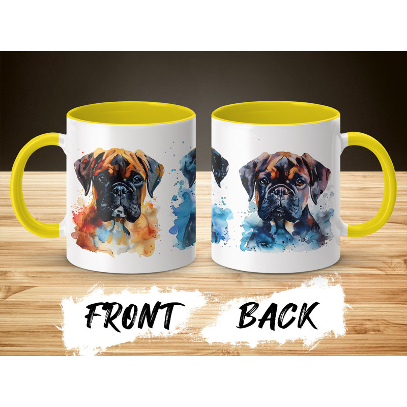 Ceramic Coffee Mug, 3, Yellow