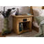 Railway 50cm W Solid Wood Bedside Table-106669842