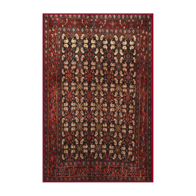 Tapis oriental rouge / ivoire