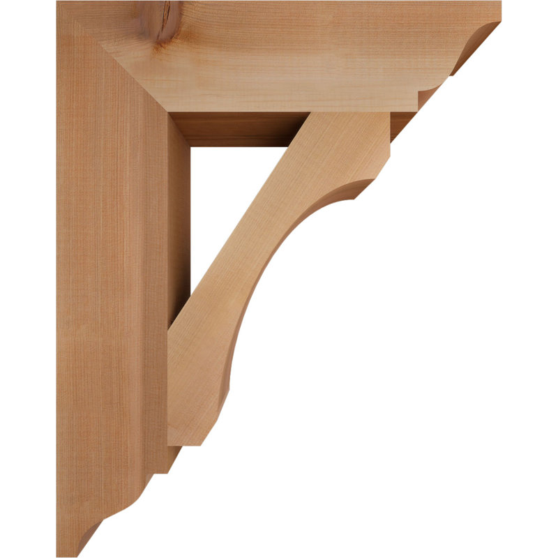 Support en bois rustique traditionnel BKTLEC01, Cèdre rouge de l'Ouest (lisse), H 20 po x l 3,5 po x P 16 po