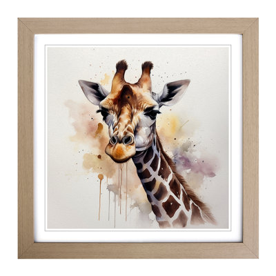 Giraffe Watercolour No.1 - Framed Print