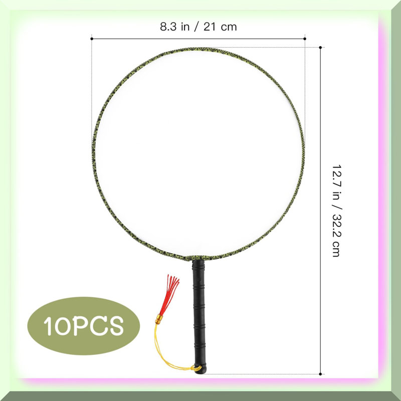 10pcs White Hand Fans for DIY Projects