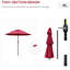 Parasol 9 pi 3 pi, rouge vin Mécanisme de manivelle et d'inclinaison en douceur. Terrasse, jardin, parasol. 3 ventilées. Auvent. Robuste en acier pour l'extérieur, rouge - élégant avec manivelle, bouton-poussoir pour la cour et