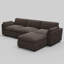 Canapé modulaire en L avec repose-pieds-575028794