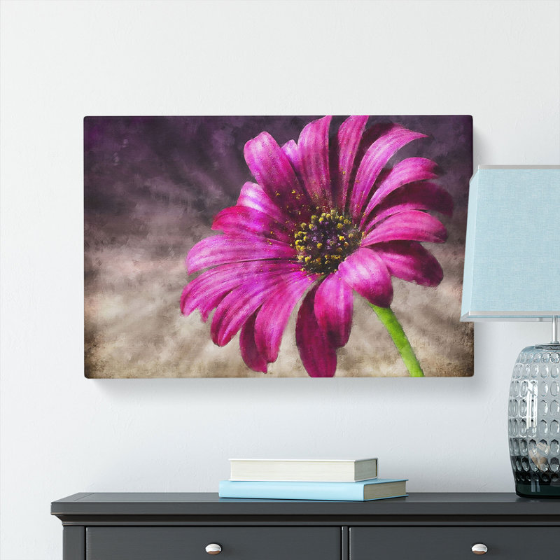 Purple Daisy - Wrapped Canvas, 60cm H x 91cm W x 3cm D