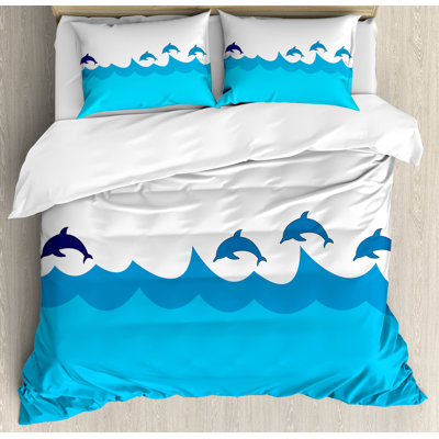 Sea Animals Coastal Duvet Cover