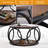 Carnforth 31.5" Round Coffee Table with 2-Tier Storage Shelves-833260530