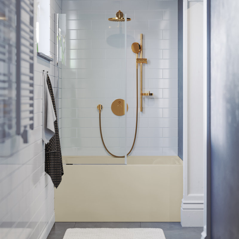 Baignoire en alcôve avec tablier 48 "x 32" Voltaire, Droite, Blanc