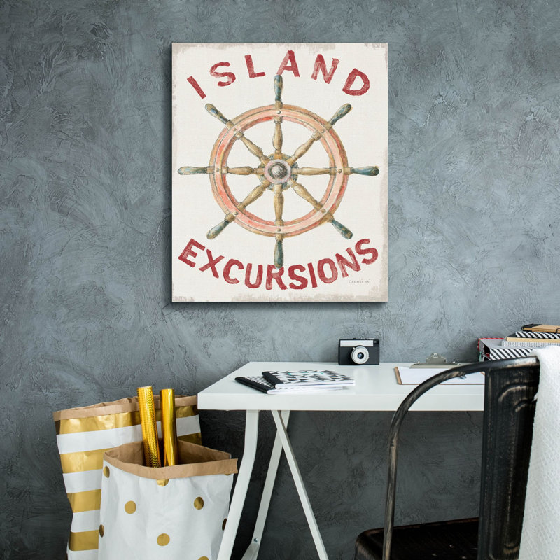 «Floursack Nautical 4 Red» par Danhui Nai, art mural sur toile, H 24 po x l 20 po