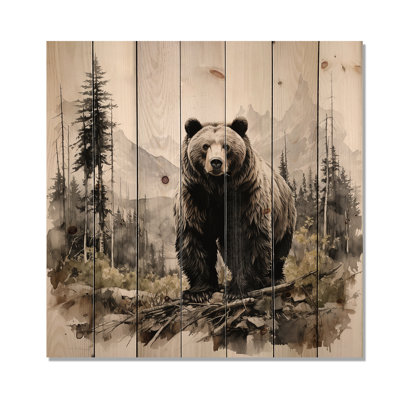Hafsah - Animaux, impression sur bois de pin naturel