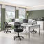 Chaise de bureau en filet mobili à dossier moyen, noir