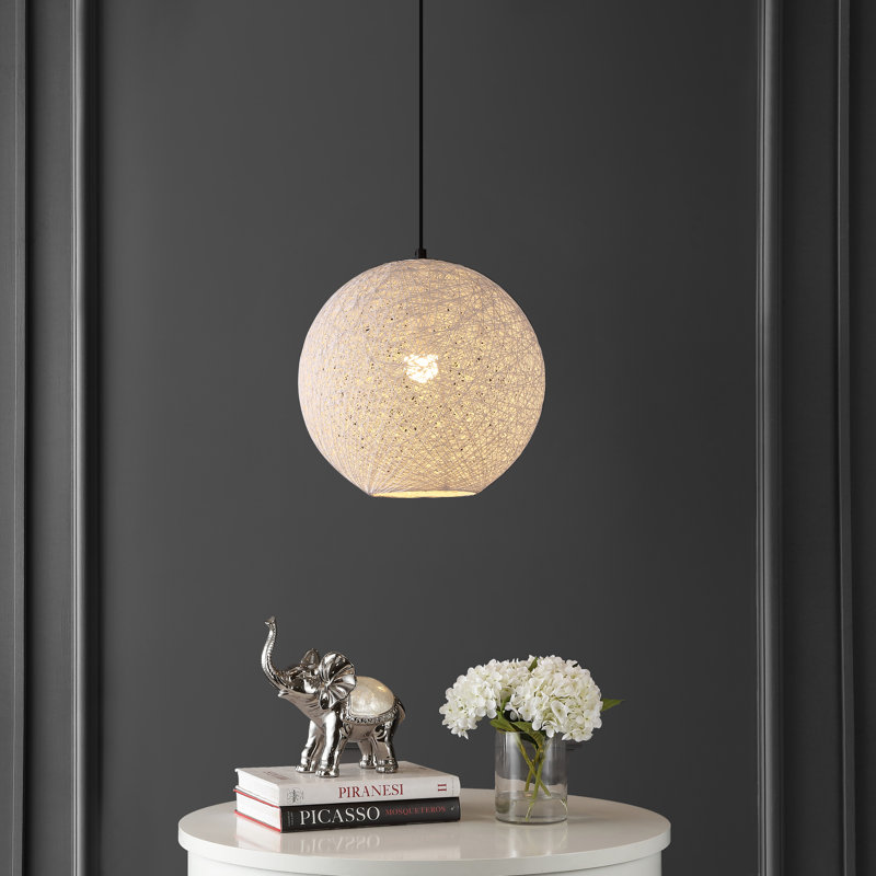 Anthoy 1 - Light White/Black Pendant, 72.5" H x 12" W x 12" D
