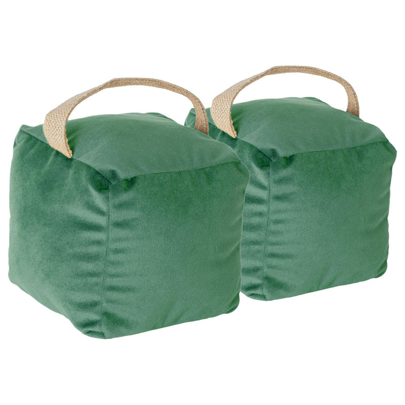 Velvet Draft Excluder, Green